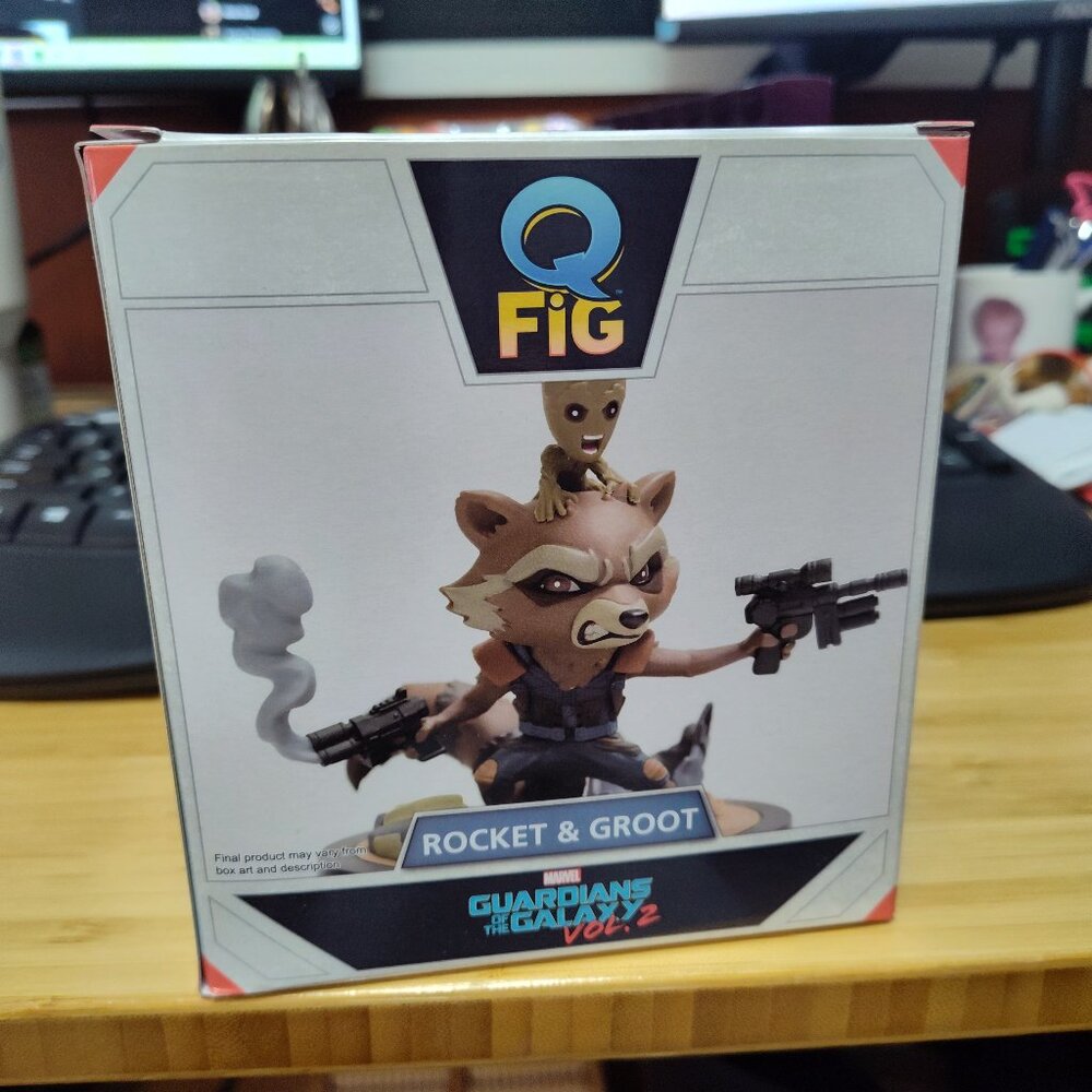 Q Fig Rocket & Groot Figurine / Marvel Guardians of the Galaxy NIB - Picture 4 of 5